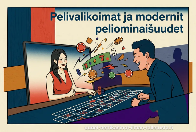 Pelivalikoimat ja modernit peliominaisuudet