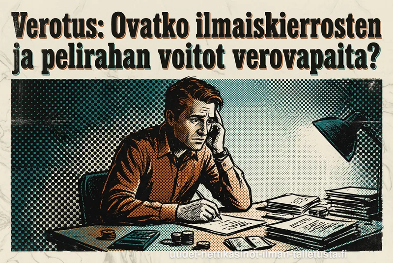 Verotus: Ovatko ilmaiskierrosten ja pelirahan voitot verovapaita?